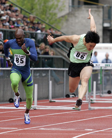 Liu Xiang wins at the Prefontaine Classic in Eugene