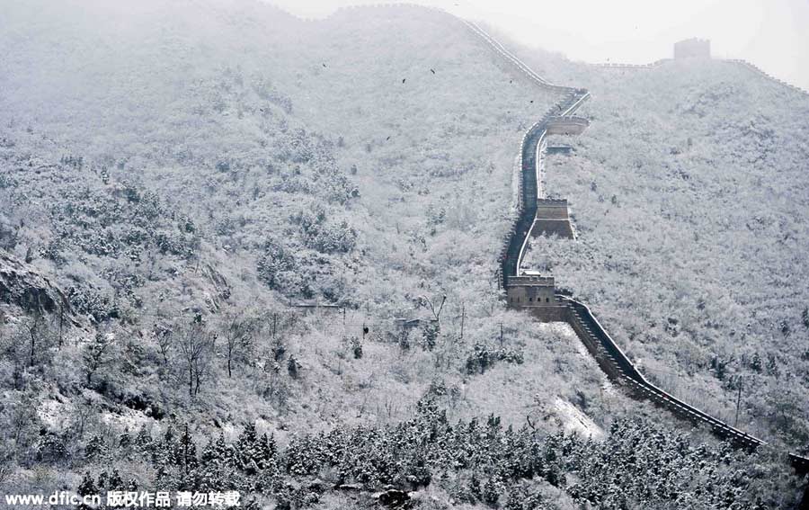 雪后居庸關(guān)長城美景（組圖）