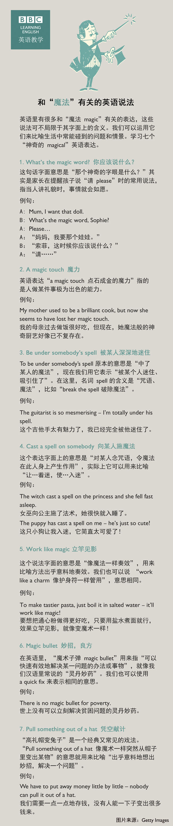 和“魔法”有關(guān)的英語(yǔ)說法