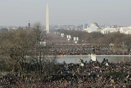 Obama sworn in as America's first black president