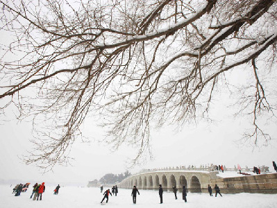 Snow blankets Beijing