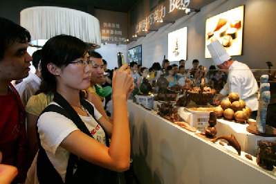 Belgium chocolate on display at Shanghai Expo